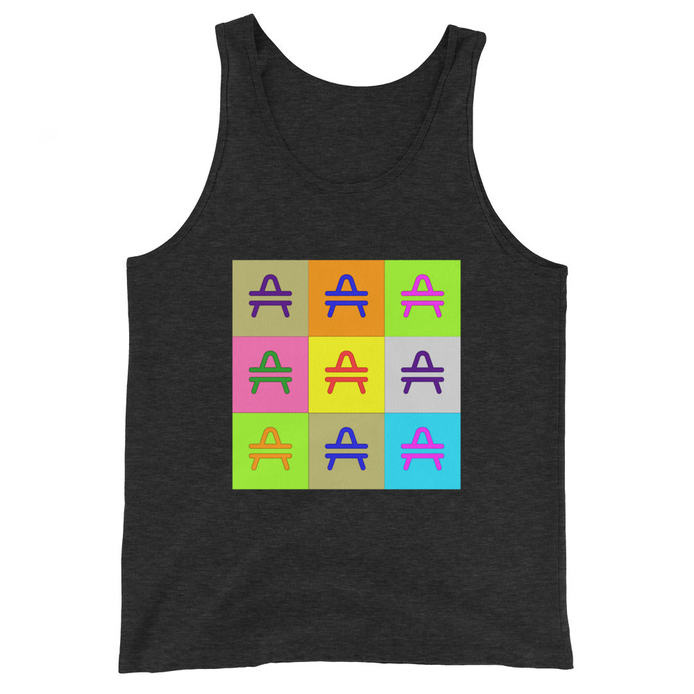 an AMP Swagg Pop Art Tank in Black Triblend
