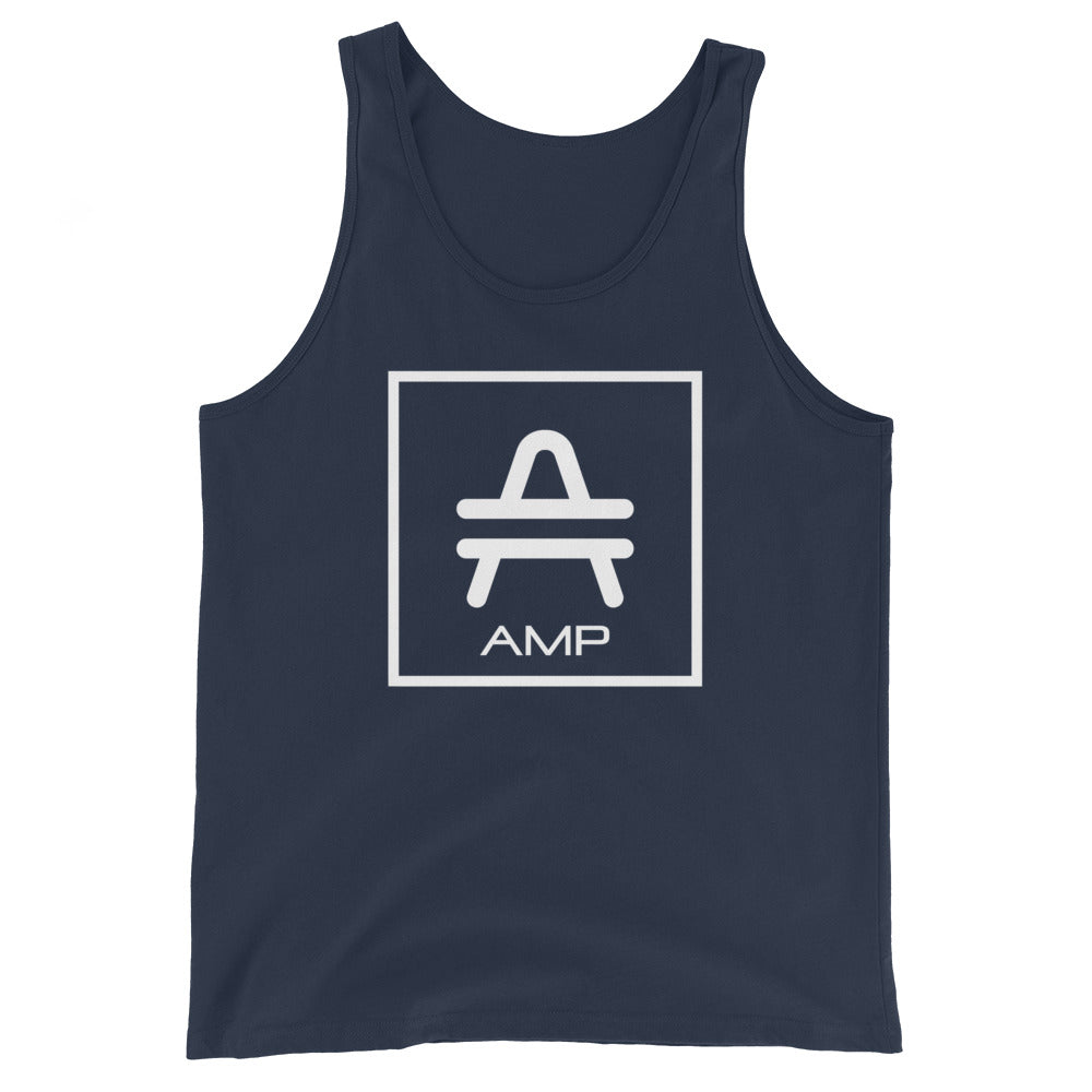 an AMP Swagg Vertices Tank in Navy