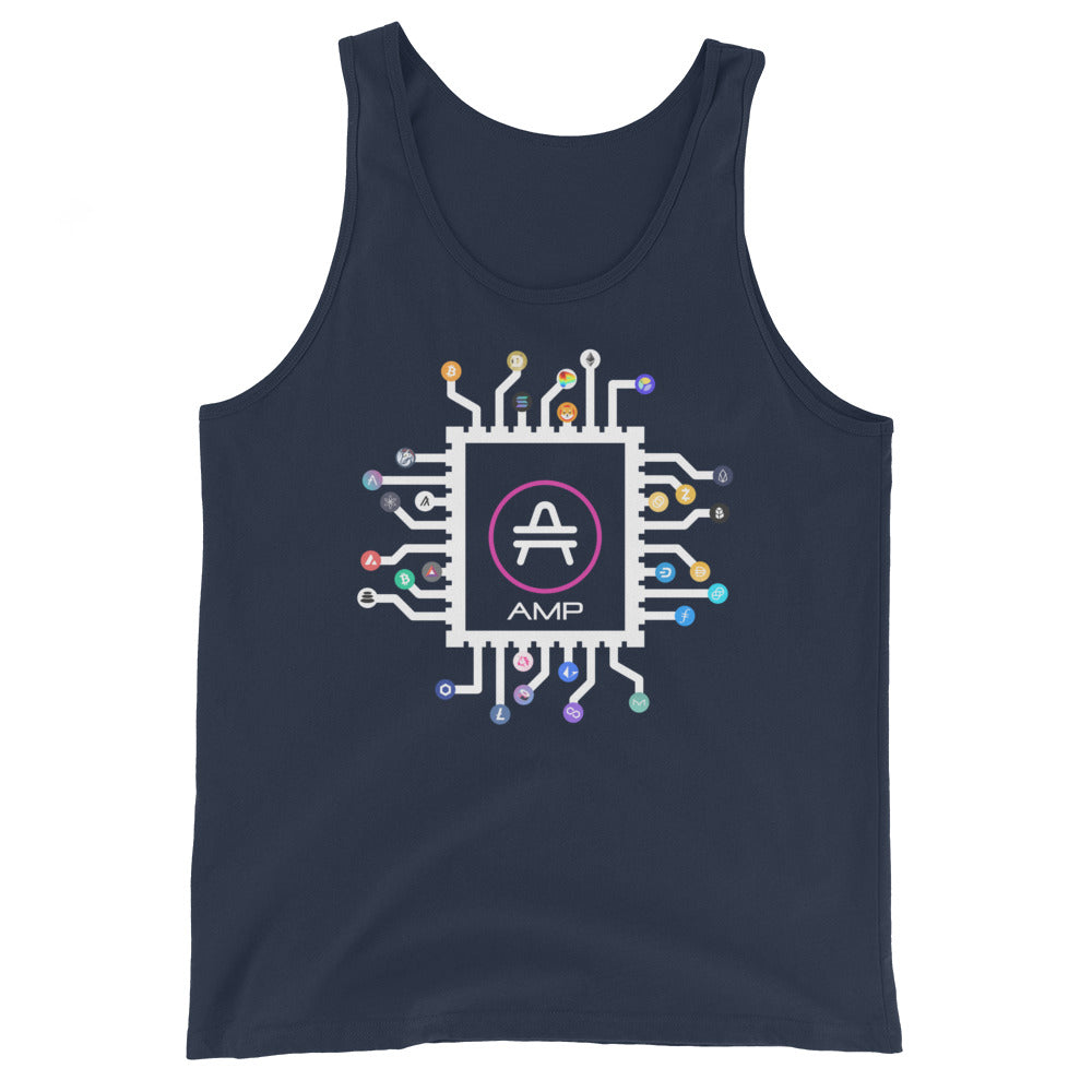 an AMP Swagg CPU Tank in navy