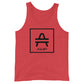 an AMP Swagg Vertices Tank in Red Triblend