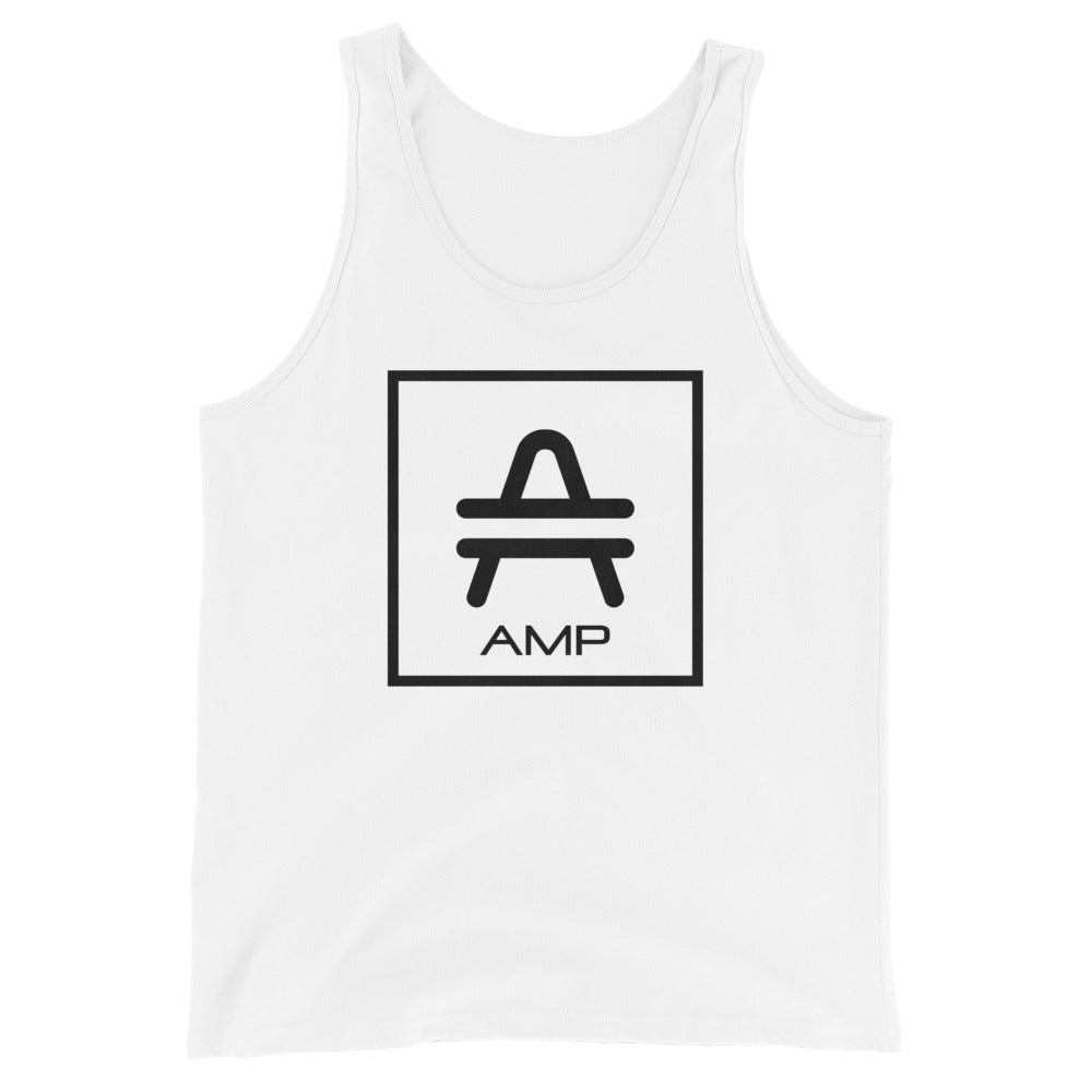 an AMP Swagg Vertices Tank in White