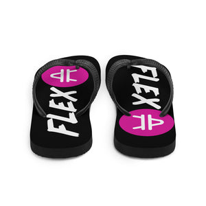 Black AMP Token AMP Swagg Flexa Flip flops