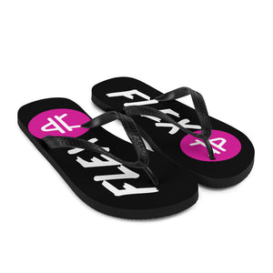 Black AMP Token AMP Swagg Flexa Flip flops