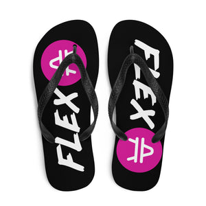 Black AMP Token AMP Swagg Flexa Flip flops