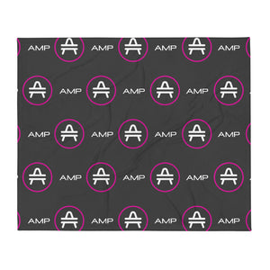 AMP Token Stenciled Lambda Throw Blanket