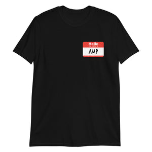 an AMP Swagg Hello QR t-shirt in black