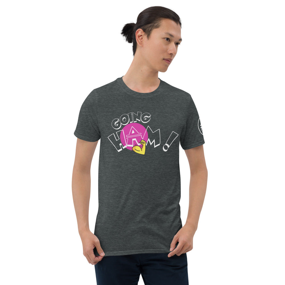 an AMP Swagg Going Ham T-shirt in Dark Heather