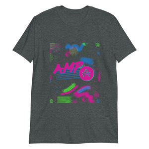 an AMP Swagg retro T-shirt in Dar Heather