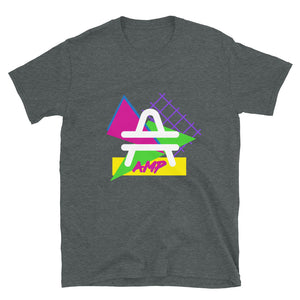 an AMP Swagg Retro Geo T-Shirt in Dark Heather