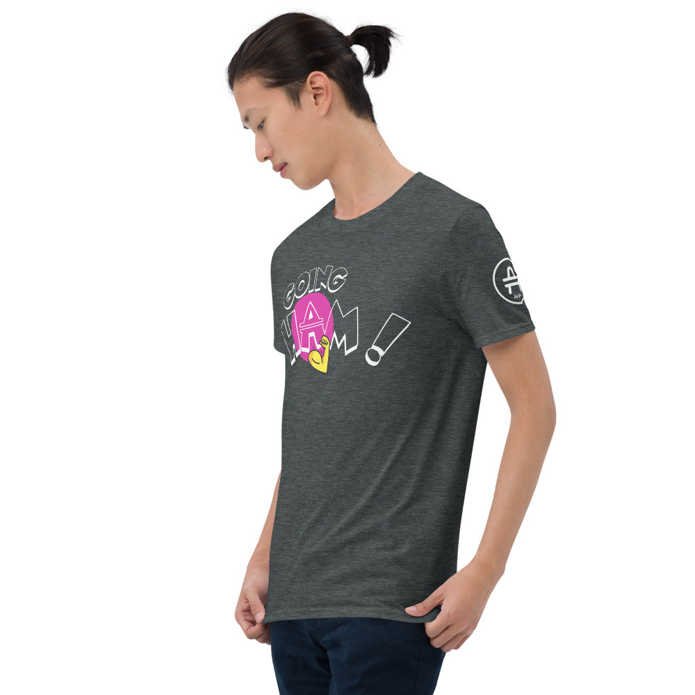 an AMP Swagg Going Ham T-shirt in Dark Heather