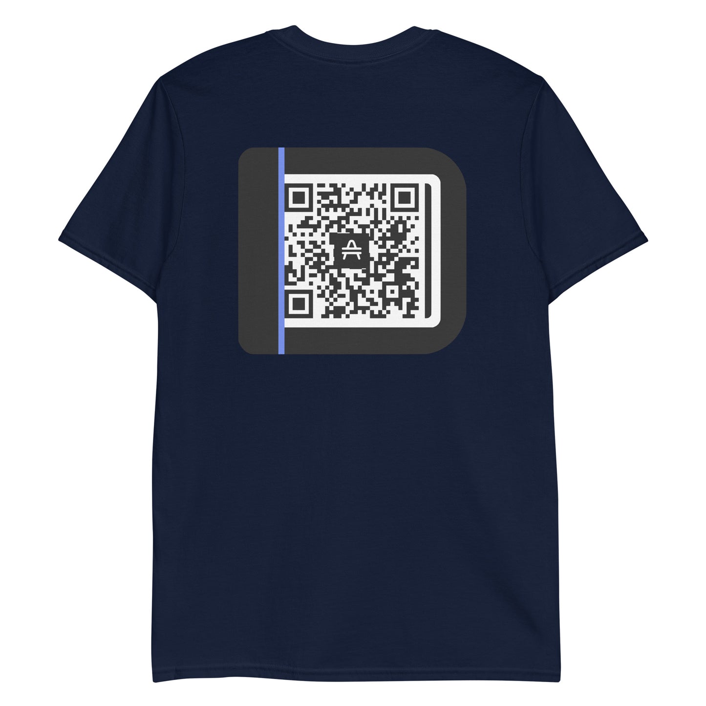 an AMP Swagg Hello QR t-shirt in navy