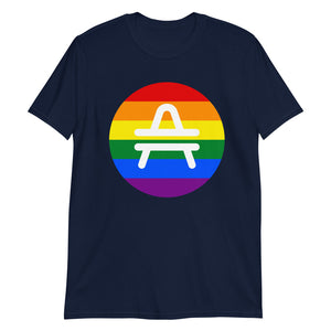 AMP Token Solid PRIDE LGBTQIA+ T-Shirt in navy on display