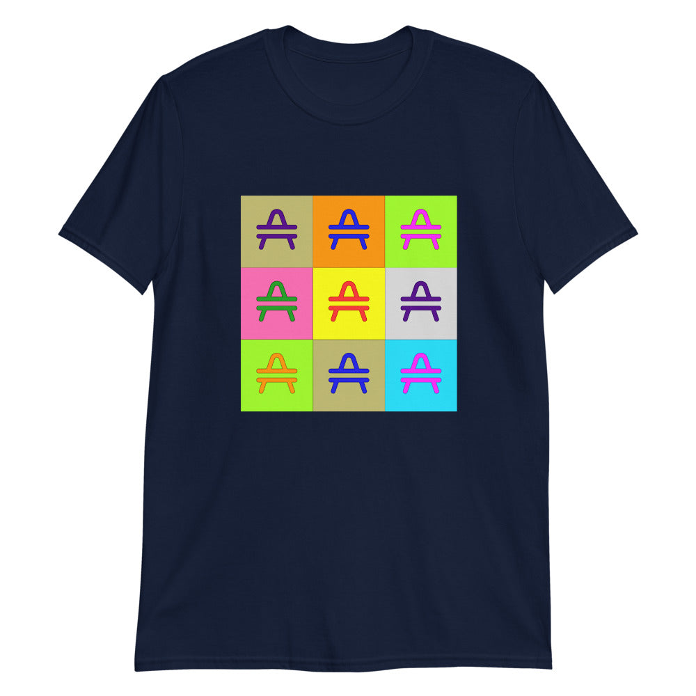 an AMP Swgg AMP Token Pop Art T-shirt in Navy