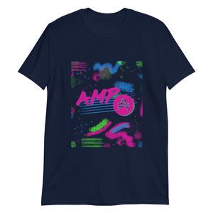 an AMP Swagg retro T-shirt in Navy