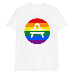 AMP Token Solid PRIDE LGBTQIA+ T-Shirt in white on display