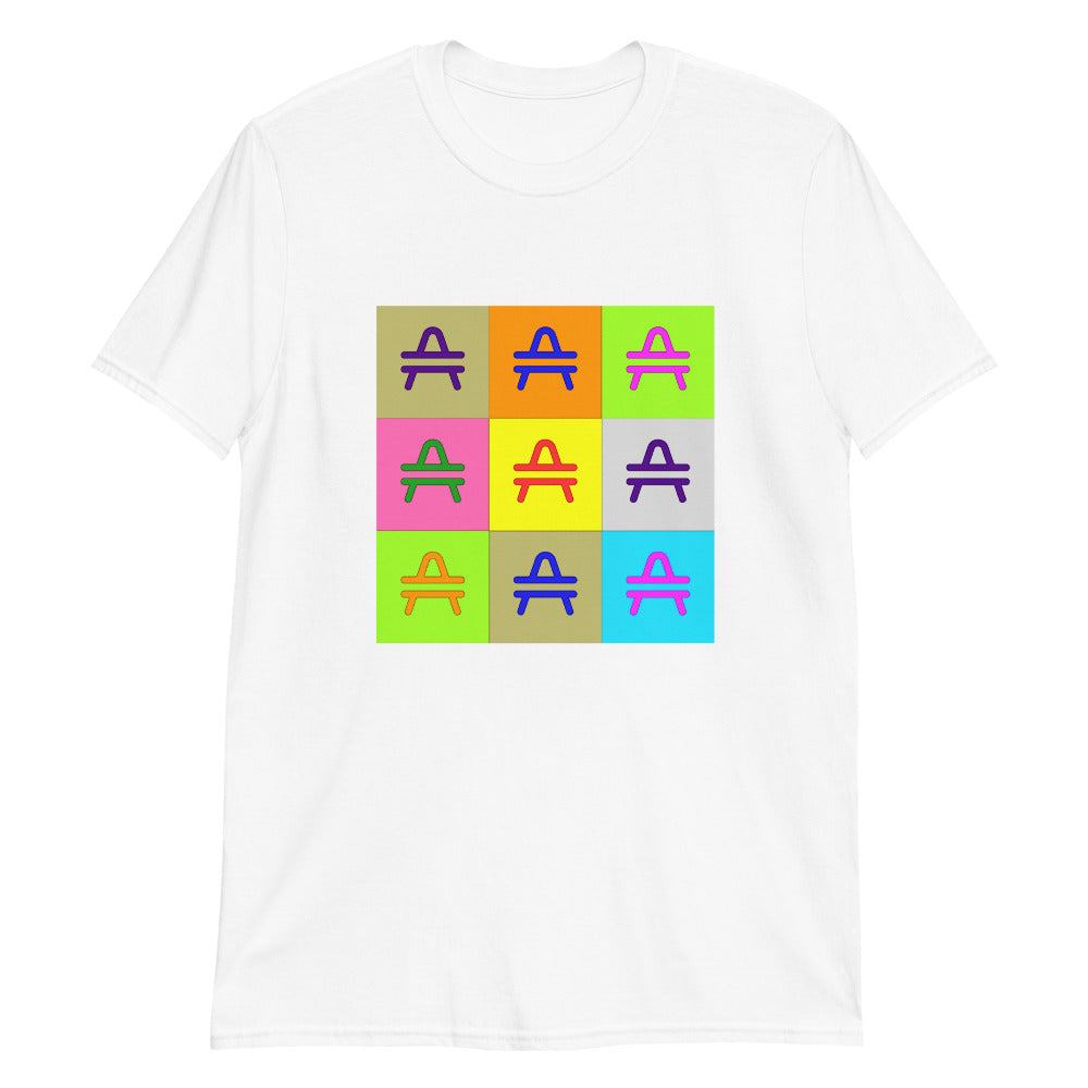 an AMP Swgg AMP Token Pop Art T-shirt in White