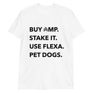 an AMP Swagg Pet Dogs T-shirt in White