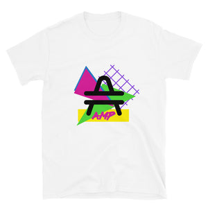 an AMP Swagg Retro Geo T-Shirt in White