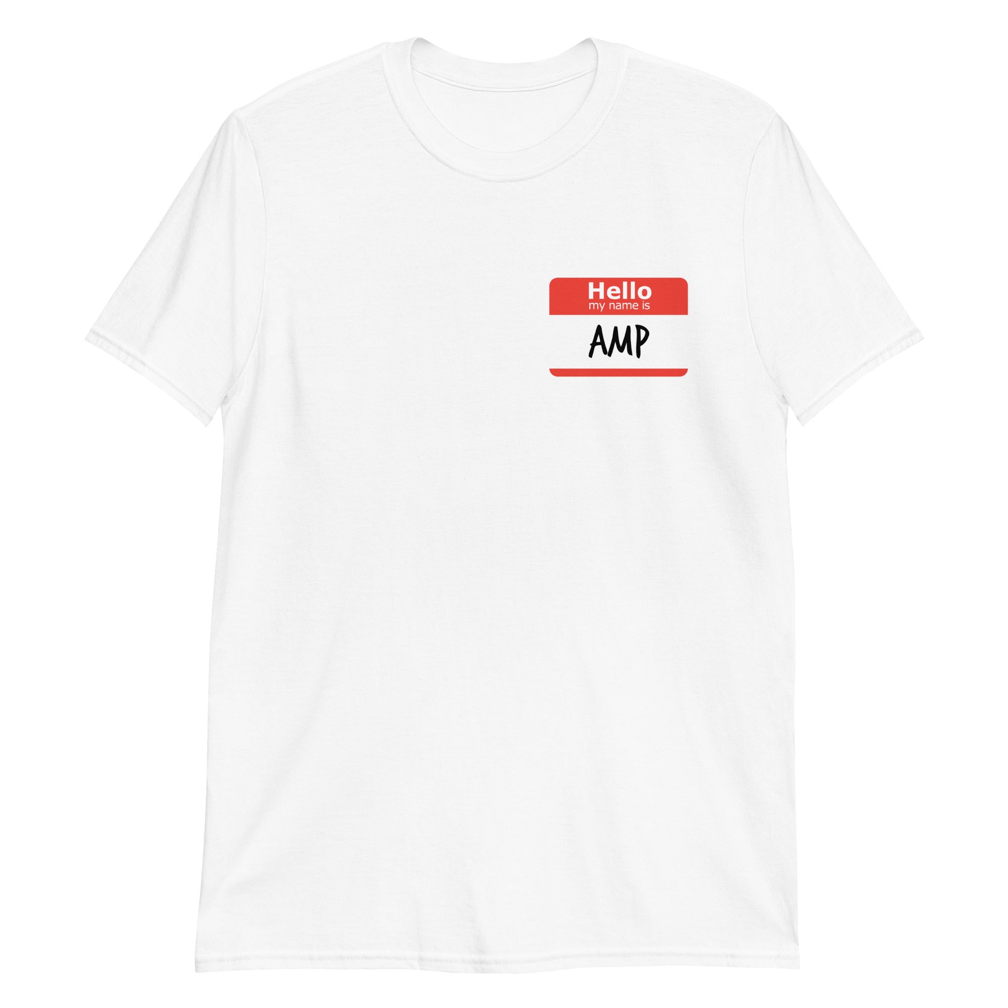 an AMP Swagg Hello QR t-shirt in White