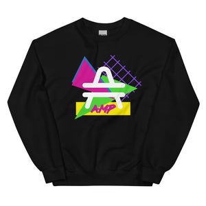 an AMP Swagg Retro Geo Sweatshirt in Black