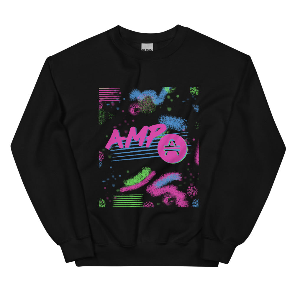 an AMP Swagg Retro Canvas Sweatshirt in Black