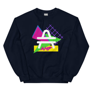 an AMP Swagg Retro Geo Sweatshirt in Navy