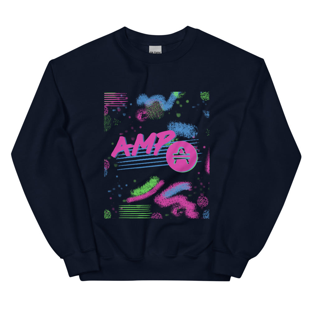 an AMP Swagg Retro Canvas Sweatshirt in Navy