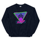 an AMP Swagg Retro Vice Nights Sweatshirt in Navy