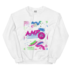 an AMP Swagg Retro Canvas Sweatshirt in White