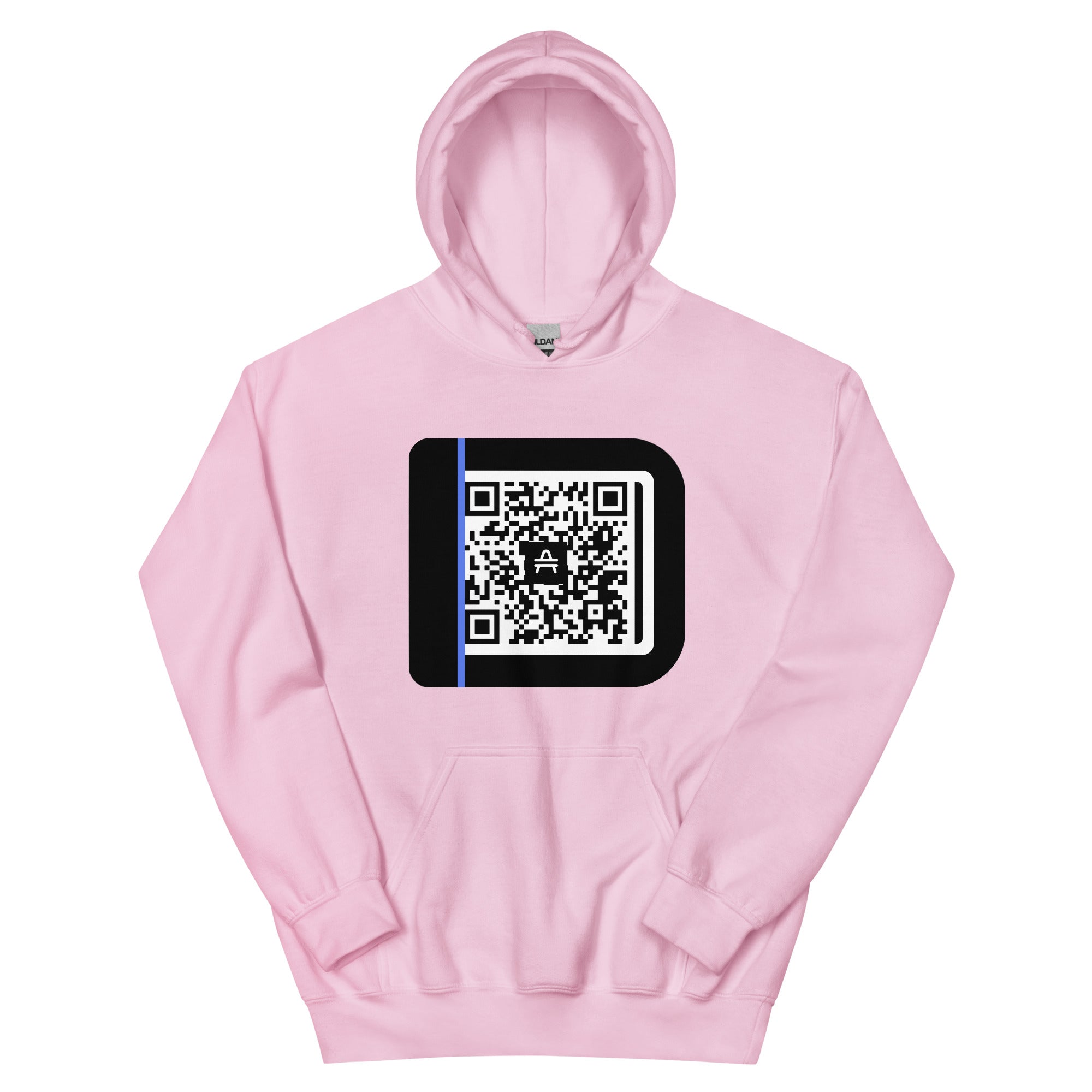 an AMP Swagg Hello QR hoodie in pink