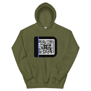 an AMP Swagg Hello QR hoodie in military green
