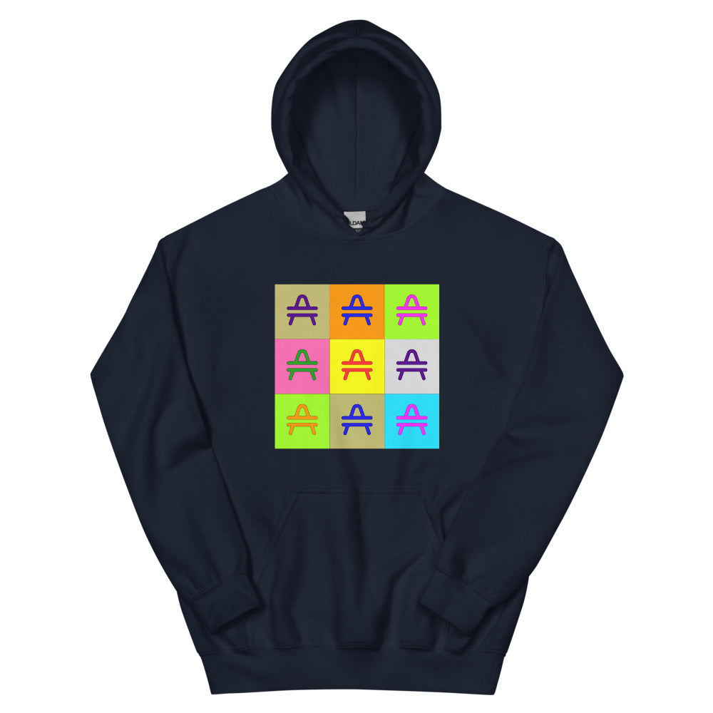 an AMP Swagg Pop Art hoodie in Navy