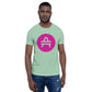 Male model wearing An AMP Token Solid Alt Logo Shirts in Heather Green