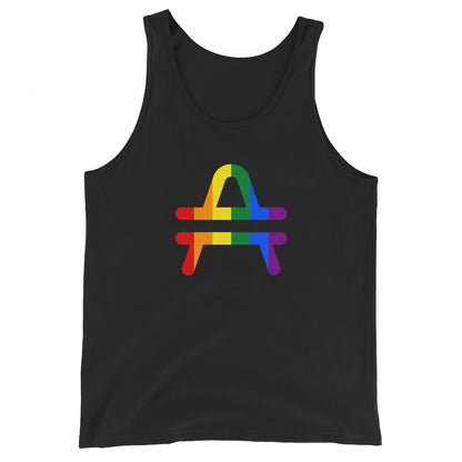 A black AMP Token AMP Swagg PRIDE Tank