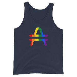 A navy AMP Token AMP Swagg PRIDE Tank