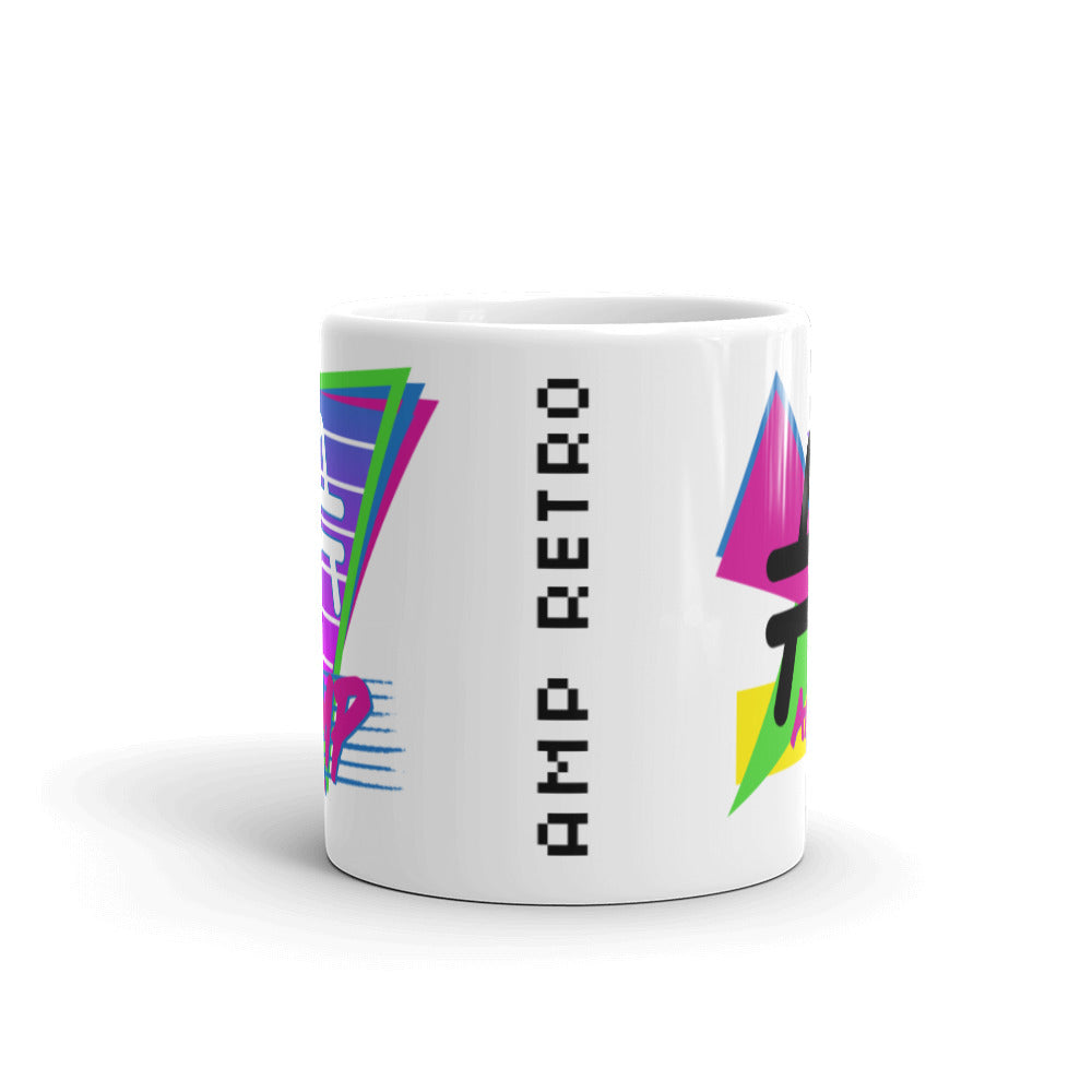 an AMP Swagg Retro Vice Nights Mug in White