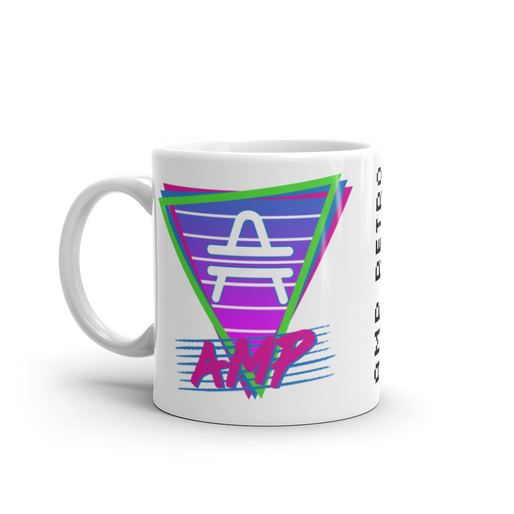 an AMP Swagg Retro Vice Nights Mug in White