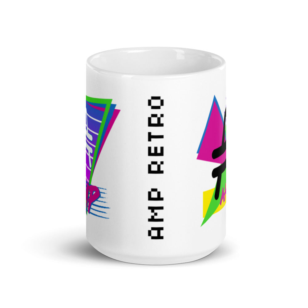 an AMP Swagg Retro Vice Nights Mug in White