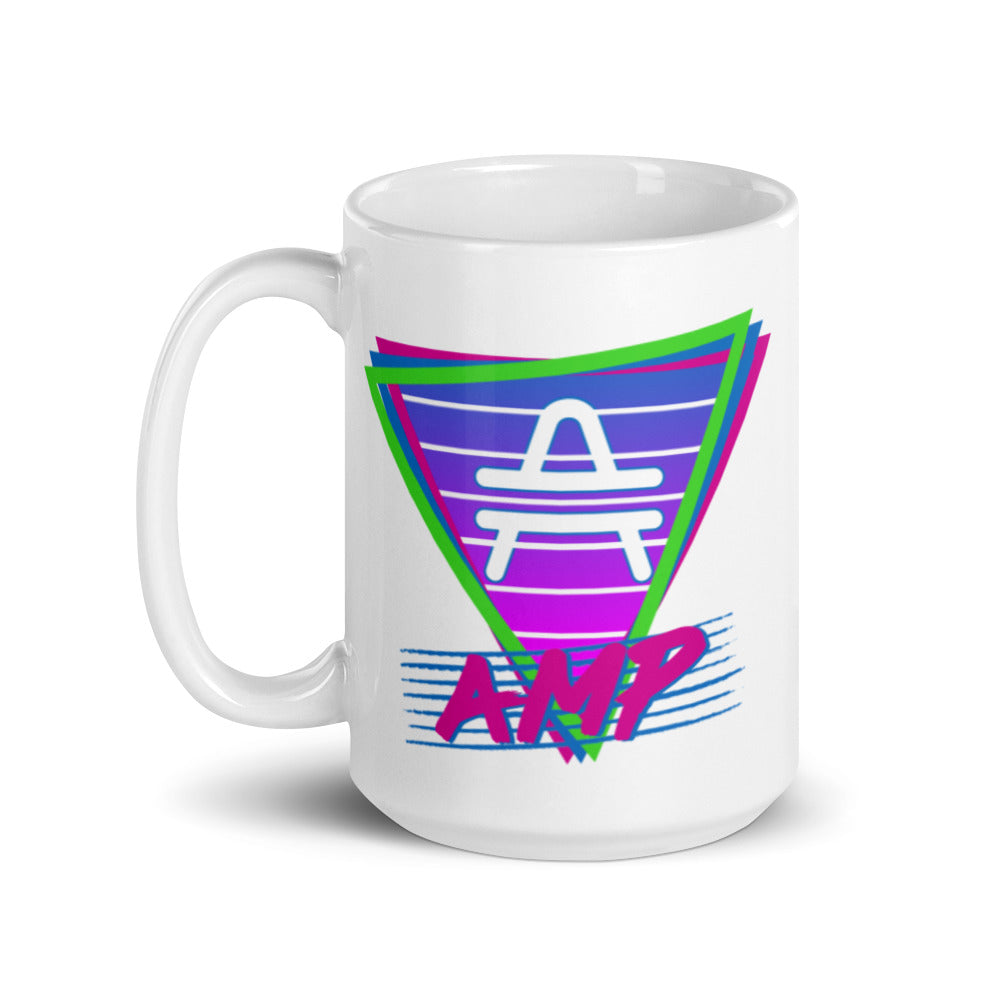 an AMP Swagg Retro Vice Nights Mug in White